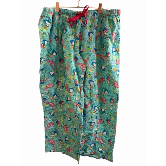 Alice In Wonderland Disney Store 3xl Flannel Cotton Pajama Set Drawstring Plus - Picture 4 of 10